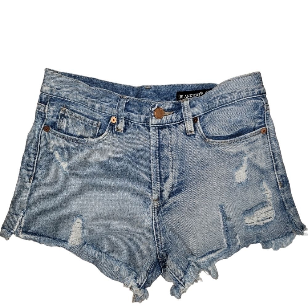 Blank NYC high rise distressed/ripped denim jean cut off shorts size 26